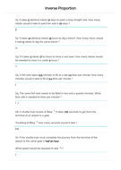 Understanding Inverse Proportion Worksheet GCSE Maths | Teaching Resources