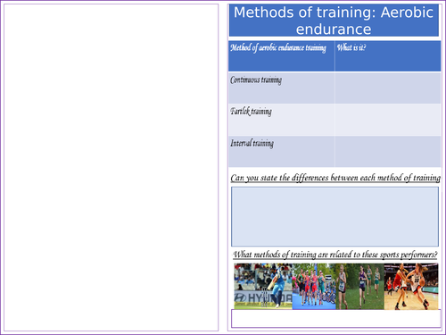 Aerobic Endurance Work booklet