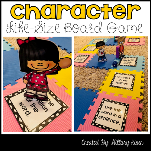 Character Traits LifeSize Board Game Teaching Resources