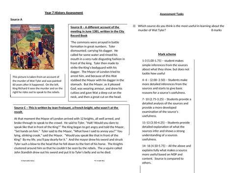 The Magna Carta Assessment, SoW and Homework Booklet