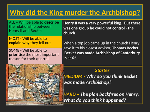 Why was Thomas Becket killed?