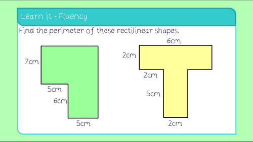 reasoning and problem solving perimeter of rectilinear shapes