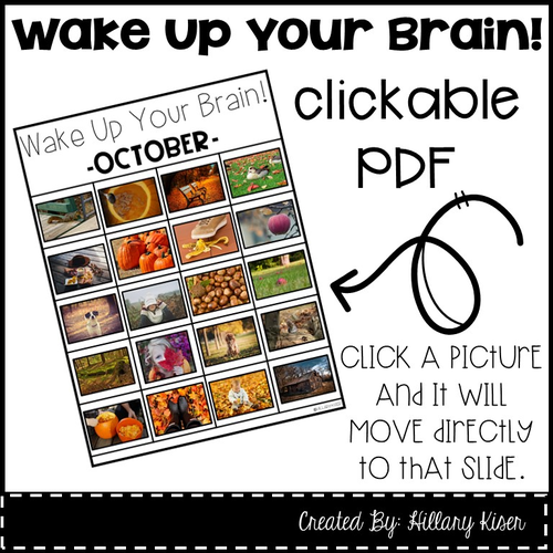 Wake up your brain october teaching resources