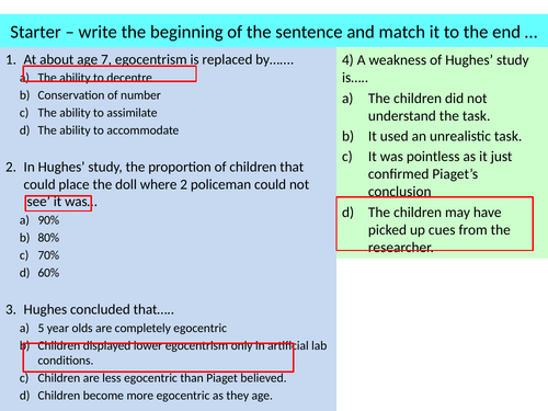 Development of Conservation - McGarrigle and Donaldson's Naughty Teddy Study - AQA GCSE PSYCHOLOGY