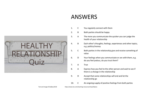 Healthy relationship quiz for teens