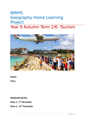 Tourism homework project