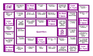 Quantifiers Legal Size Text Board Game | Teaching Resources