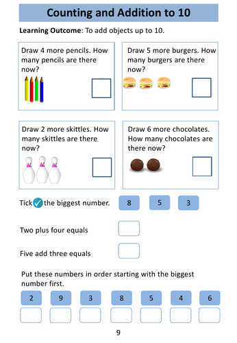 entry-level-1-maths-addition-to-10-teaching-resources