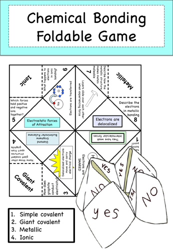 Chemical Bonding Game | Teaching Resources