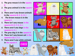 Animals. Logic puzzle. | Teaching Resources