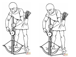 medieval crossbowman coloring page  teaching resources