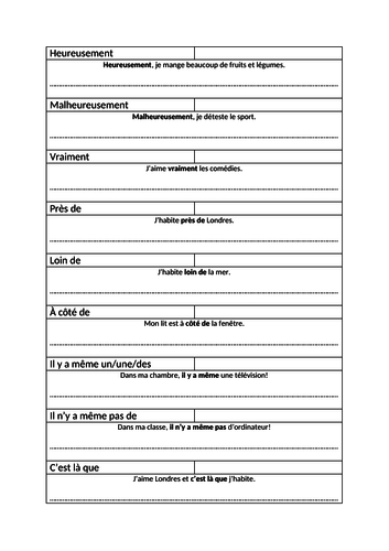 iGCSE - GCSE - Grade 9 - A* structures - translation