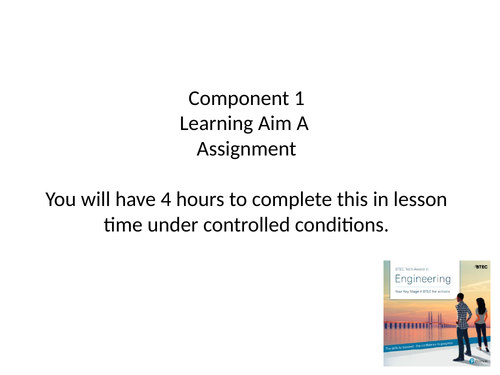 Engineering Aim A Assessment lesson