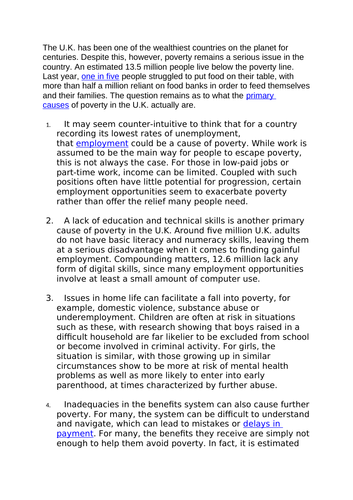 exemplification essay about poverty