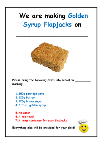 DT: Golden Syrup Flapjacks - Food Technology (Baking) | Teaching Resources