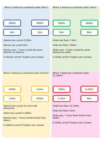 Year 4 - Recognising and converting to kilometres