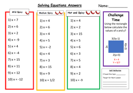 differentiated maths problem solving activities