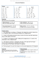 directed numbers mastery worksheet teaching resources