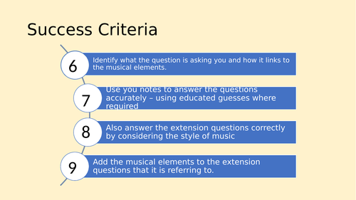 Classical Music unfamiliar listening and extended response Eduqas GCSE Music