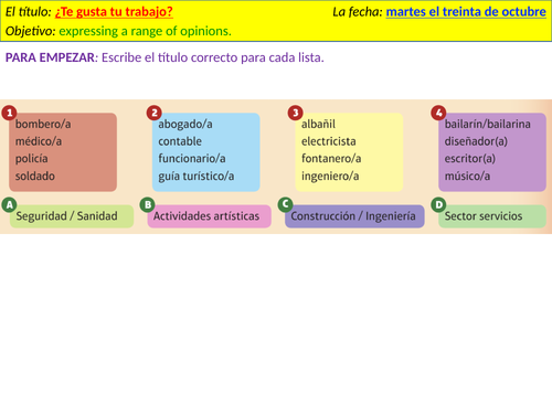 ¿Te gusta tu trabajo? - expressing opinions about jobs