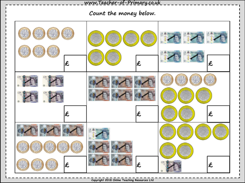 Counting Pounds - Year 2 | Teaching Resources