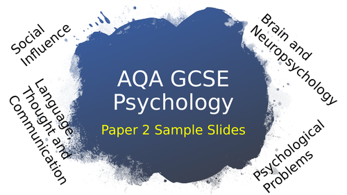 AQA GCSE Psychology FREE SAMPLE SLIDES Papers 1 & 2 (Modules available ...
