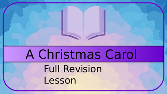 Christmas Carol - Full Revision PowerPoint (Several Lessons) | Teaching ...