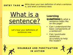 What is a sentence? | Teaching Resources