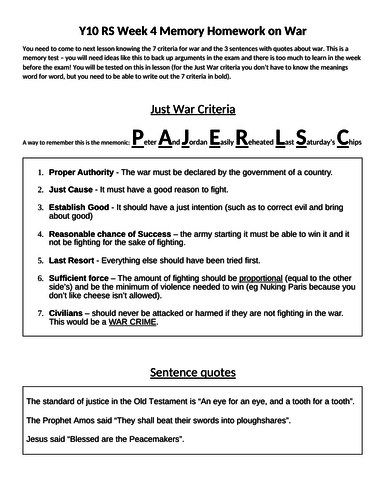 How Religion Causes War Gcse Aqa Spec A Religious Studies Re Rs