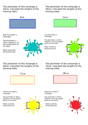 Year 4 - Perimeter of rectangles