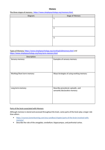 Psychology - Memory Research