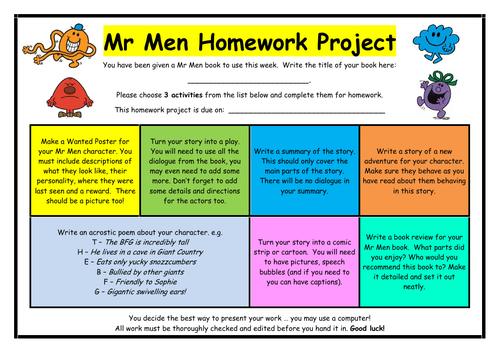 Mr Men - Homework Project