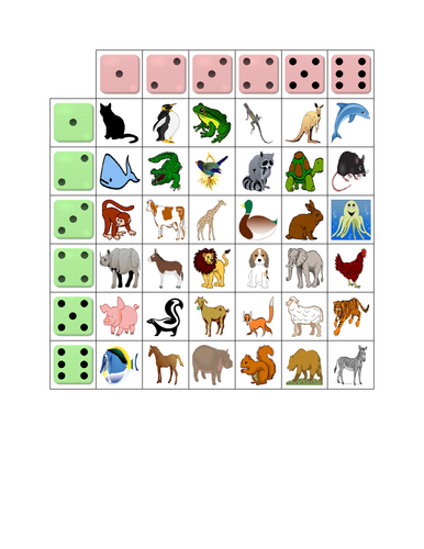 Animals Dice Game