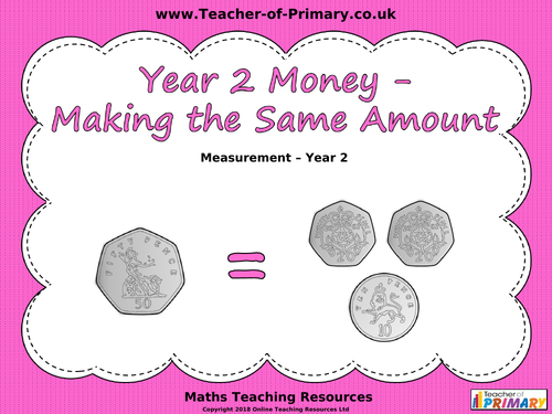 Year 2 Money - Making the Same Amount | Teaching Resources