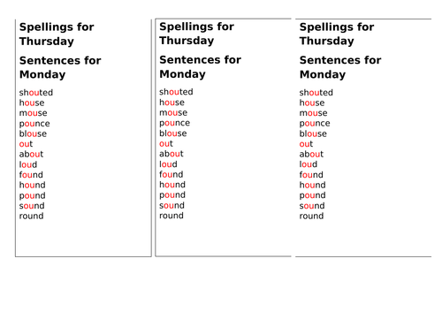 Phonics ou as in out sound letters and sounds read, write inc - all you need to teach ou