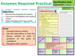 GCSE Biology (Science) Enzyme Required Practical Lesson | Teaching ...