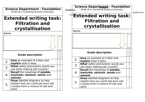GCSE Combined Science Chemistry Homework / Worksheets | Teaching Resources