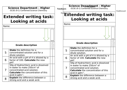 GCSE Combined Science Chemistry Homework / Worksheets | Teaching Resources