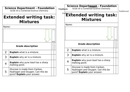 GCSE Combined Science Chemistry Homework / Worksheets | Teaching Resources