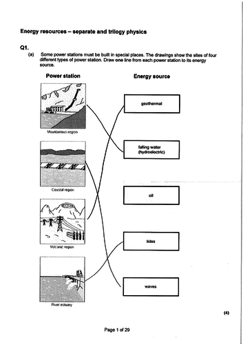 GCSE Physics Revision - Energy resources