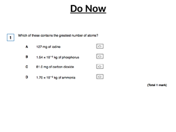 AS Chemistry: The Ideal Gas Equation | Teaching Resources