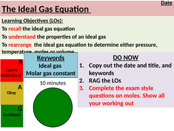 AS Chemistry: The Ideal Gas Equation | Teaching Resources