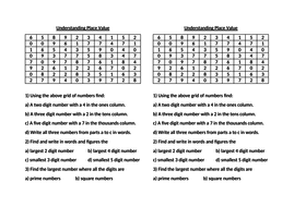 understanding place value year 7 worksheet white rose