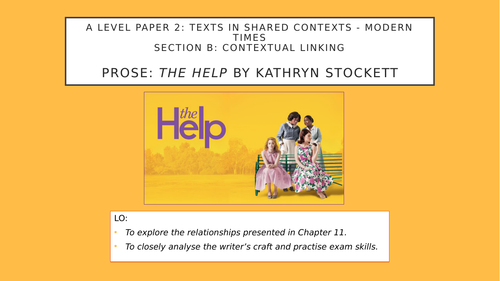 A Level English Literature - The Help by Kathryn Stockett (can be used ...