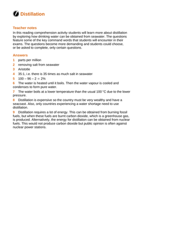New AQA GCSE Chemistry Separate/Trilogy - Mixtures & separating ...
