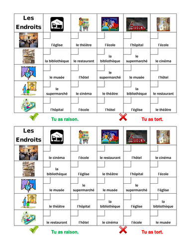 site to zone assignment list french