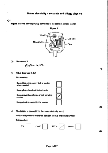 GCSE Physics Revision - Mains electricity