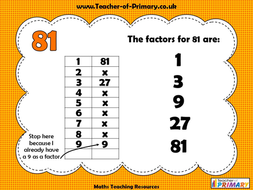 Identifying Factors - Year 5 | Teaching Resources