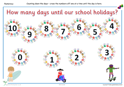 Calendar counting down the days EYFS KS1 Special Educational Needs