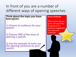 Writing Speeches - Speech Openers | Teaching Resources